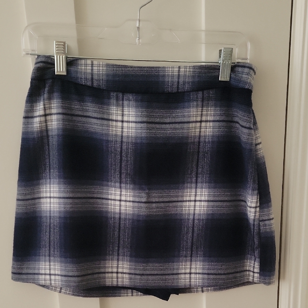 Abercrombie & Fitch Gray Plaid Skirt